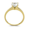 varitsa-jewellers - Solid 14K Yellow Gold Asscher 6.5mm Clear Engagement Ring - 01WS06